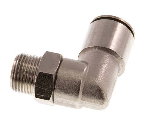 Codo de 90 grados 14mm x R3/8'' con rosca macho Latón NBR Giratorio