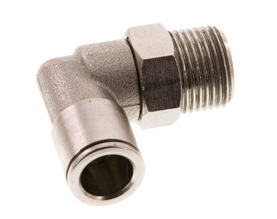 Codo de 90 grados 10mm x R3/8'' con rosca macho latón FKM giratorio