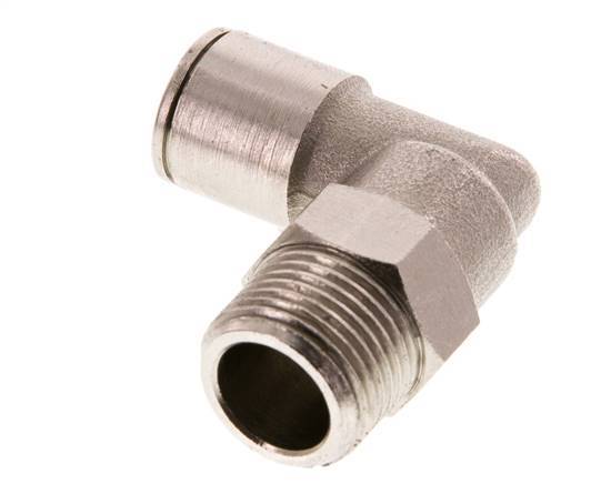 Codo de 90 grados 10mm x R3/8'' con rosca macho latón FKM giratorio