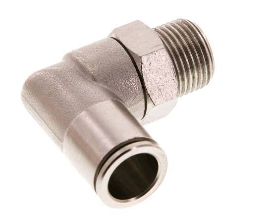 Codo de 90 grados 12mm x R3/8'' con rosca macho Latón FKM Giratorio