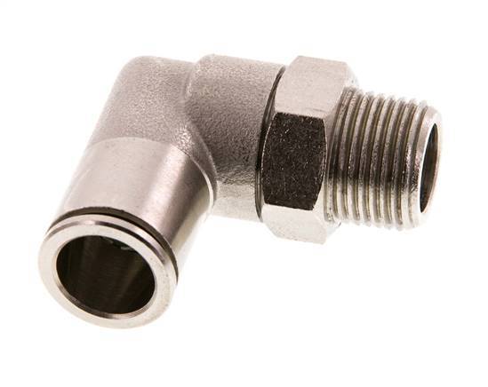 Codo de 90 grados 12mm x R3/8'' con rosca macho Latón FKM Giratorio