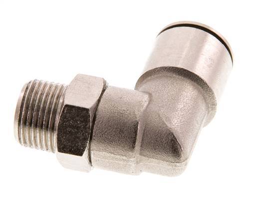 Codo de 90 grados 14mm x R3/8'' con rosca macho Latón FKM Giratorio