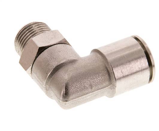 Codo de 90 grados 14mm x R3/8'' con rosca macho Latón FKM Giratorio