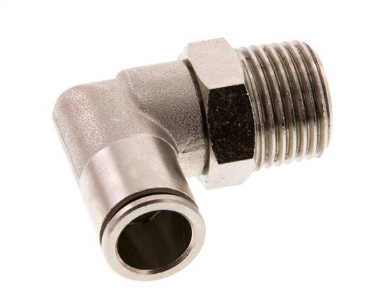 Codo de 90 grados 12mm x R1/2'' con rosca macho latón FKM giratorio