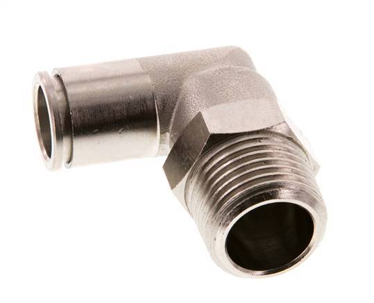 Codo de 90 grados 12mm x R1/2'' con rosca macho latón FKM giratorio