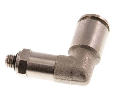 Codo de 6mm x M 5 90deg con rosca macho Latón NBR Manguito largo Giratorio