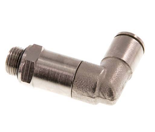 Codo de 6mm x G1/8'' de 90 grados con rosca macho de latón NBR con manguito largo giratorio [2 piezas]