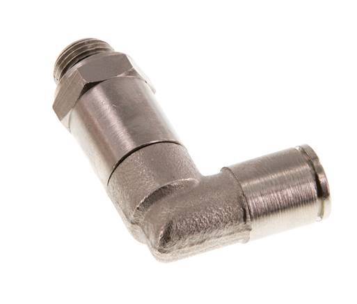 Codo de 6mm x G1/8'' de 90 grados con rosca macho de latón NBR con manguito largo giratorio [2 piezas]