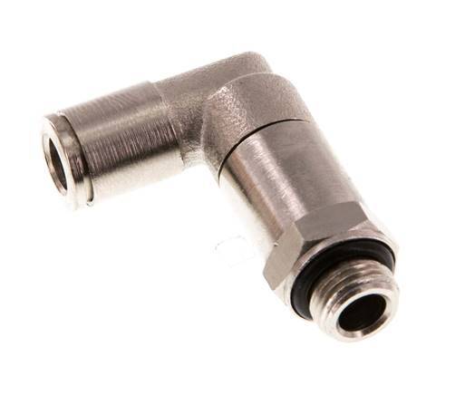 Codo de 6mm x G1/8'' de 90 grados con rosca macho de latón NBR con manguito largo giratorio [2 piezas]