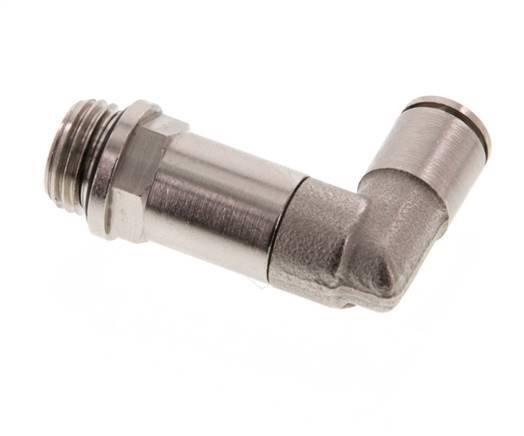 6mm x G1/4'' Codo de 90 grados con rosca macho latón NBR manguito largo giratorio [2 piezas]