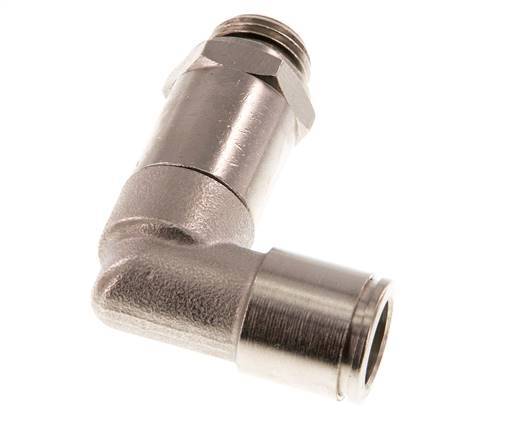 Codo de 90 grados 10mm x G1/4'' con rosca macho Latón NBR Manguito largo giratorio