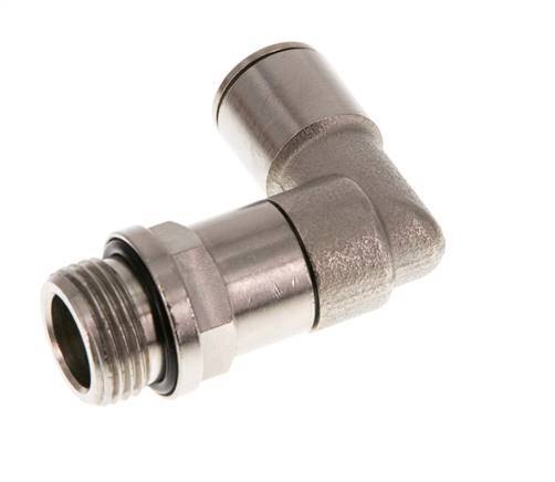 Codo de 90 grados 10mm x G3/8'' con rosca macho Latón NBR Manguito largo giratorio