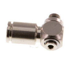 4mm x M 5 90deg Elbow L-shape Push-in Fitting with Male Threads Brass NBR Rotatable [2 Pieces]