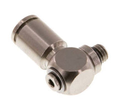 4mm x M 5 90deg Elbow L-shape Push-in Fitting with Male Threads Brass NBR Rotatable [2 Pieces]