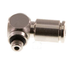4mm x M 5 90deg Elbow L-shape Push-in Fitting with Male Threads Brass NBR Rotatable [2 Pieces]