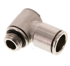 12mm x G3/8'' 90deg Elbow L-shape Push-in Fitting with Male Threads Brass NBR Rotatable