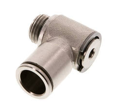 12mm x G3/8'' 90deg Elbow L-shape Push-in Fitting with Male Threads Brass NBR Rotatable