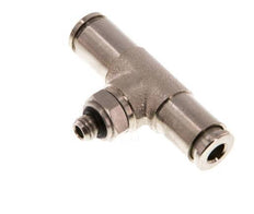 4mm x M 5 Inline Tee Push-in Fitting with Male Threads Brass NBR Rotatable