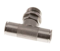 12mm x G1/2'' Inline Tee Push-in Fitting with Male Threads Brass NBR Rotatable