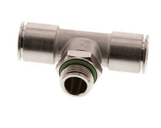 14mm x G3/8'' Inline Tee Push-in Fitting with Male Threads Brass FKM Rotatable