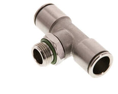 14mm x G3/8'' Inline Tee Push-in Fitting with Male Threads Brass FKM Rotatable