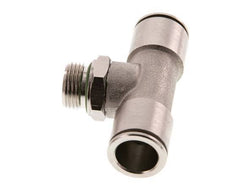 14mm x G3/8'' Inline Tee Push-in Fitting with Male Threads Brass FKM Rotatable