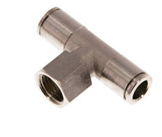 8mm x G1/4'' Inline Tee Push-in Fitting with Female Threads Brass NBR Rotatable