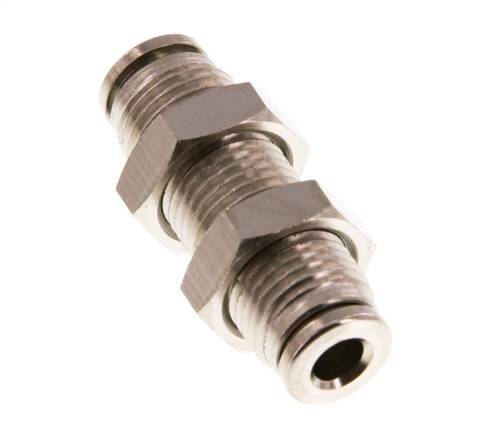 Racor de 4 mm de latón NBR Bulkhead [2 piezas]
