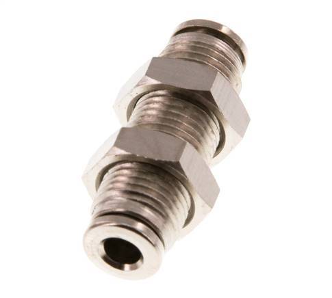 Racor de 4 mm de latón NBR Bulkhead [2 piezas]