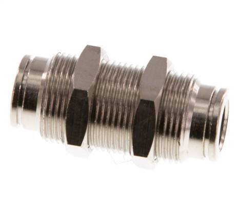 Racor rápido de 8 mm Pasamuros de latón NBR