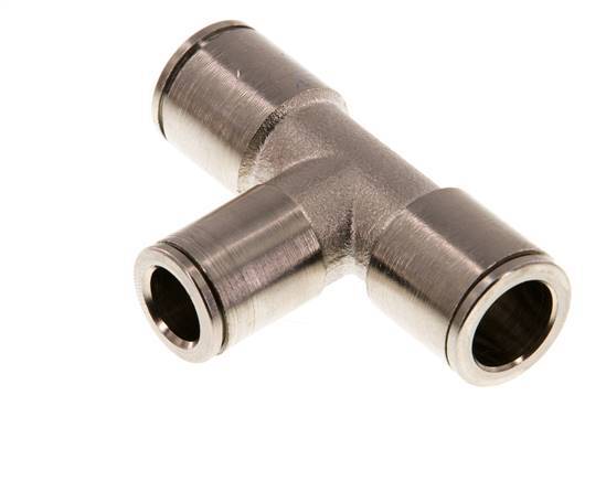Racor en T de 8 mm x 10 mm Latón NBR