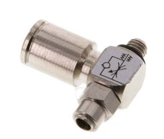 Válvula reguladora de caudal Codo de salida de contador 6 mm - M5 Tornillo ranurado de latón Banjo