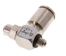 Válvula reguladora de caudal Codo de salida de contador 6 mm - M5 Tornillo ranurado de latón Banjo