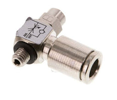 Válvula reguladora de caudal Codo de salida de contador 6 mm - M5 Tornillo ranurado de latón Banjo