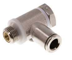 Válvula de control de flujo Codo para medidor 6 mm - G1/8'' Latón Tornillo ranurado Banjo