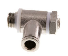 Válvula de control de flujo Codo para medidor 6 mm - G1/8'' Latón Tornillo ranurado Banjo