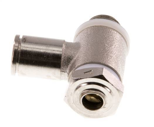 Válvula de control de flujo Codo para medidor 6 mm - G1/8'' Latón Tornillo ranurado Banjo