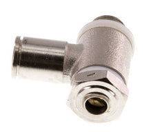 Válvula de control de flujo Codo para medidor 6 mm - G1/8'' Latón Tornillo ranurado Banjo
