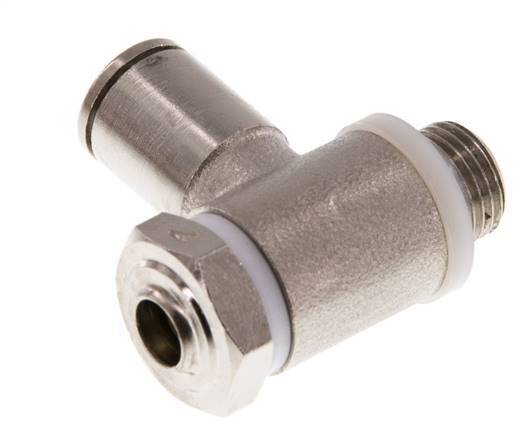 Válvula de control de flujo Codo para medidor 6 mm - G1/8'' Latón Tornillo ranurado Banjo