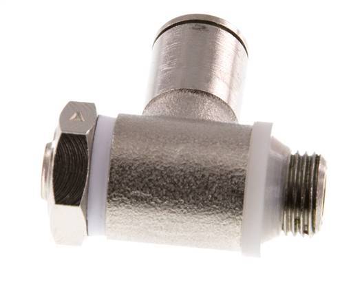 Válvula de control de flujo Codo para medidor 6 mm - G1/8'' Latón Tornillo ranurado Banjo