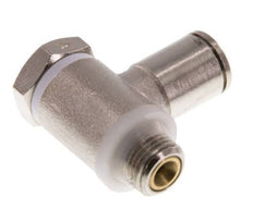 Válvula de control de flujo Codo para medidor 6 mm - G1/8'' Latón Tornillo ranurado Banjo