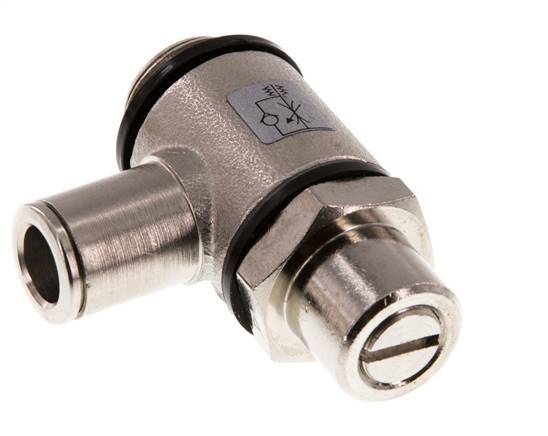 Válvula de control de flujo Codo de medición 8 mm - G3/8'' Latón Tornillo ranurado Banjo