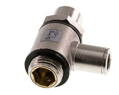 Válvula de control de flujo Codo de medición 8 mm - G3/8'' Latón Tornillo ranurado Banjo