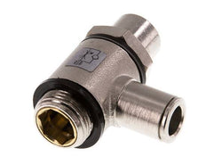 Válvula de control de flujo Codo de medición 8 mm - G3/8'' Latón Tornillo ranurado Banjo
