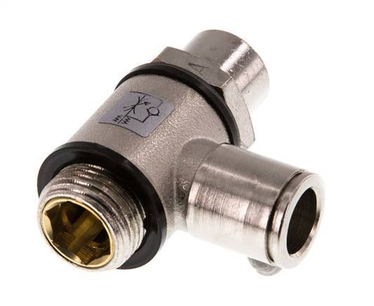 Válvula de control de flujo Codo de medición 10 mm - G3/8'' Latón Tornillo ranurado Banjo