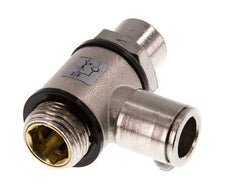 Válvula de control de flujo Codo de medición 10 mm - G3/8'' Latón Tornillo ranurado Banjo