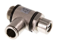 Válvula de control de flujo Codo de medición 10 mm - G3/8'' Latón Tornillo ranurado Banjo