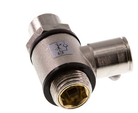 Válvula de control de flujo Codo de medición 10 mm - G3/8'' Latón Tornillo ranurado Banjo
