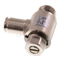 Válvula de control de flujo Codo de salida del medidor 6 mm - G1/4'' Tornillo ranurado de latón