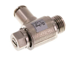 Válvula de control de flujo Codo de salida del medidor 6 mm - G1/4'' Tornillo ranurado de latón